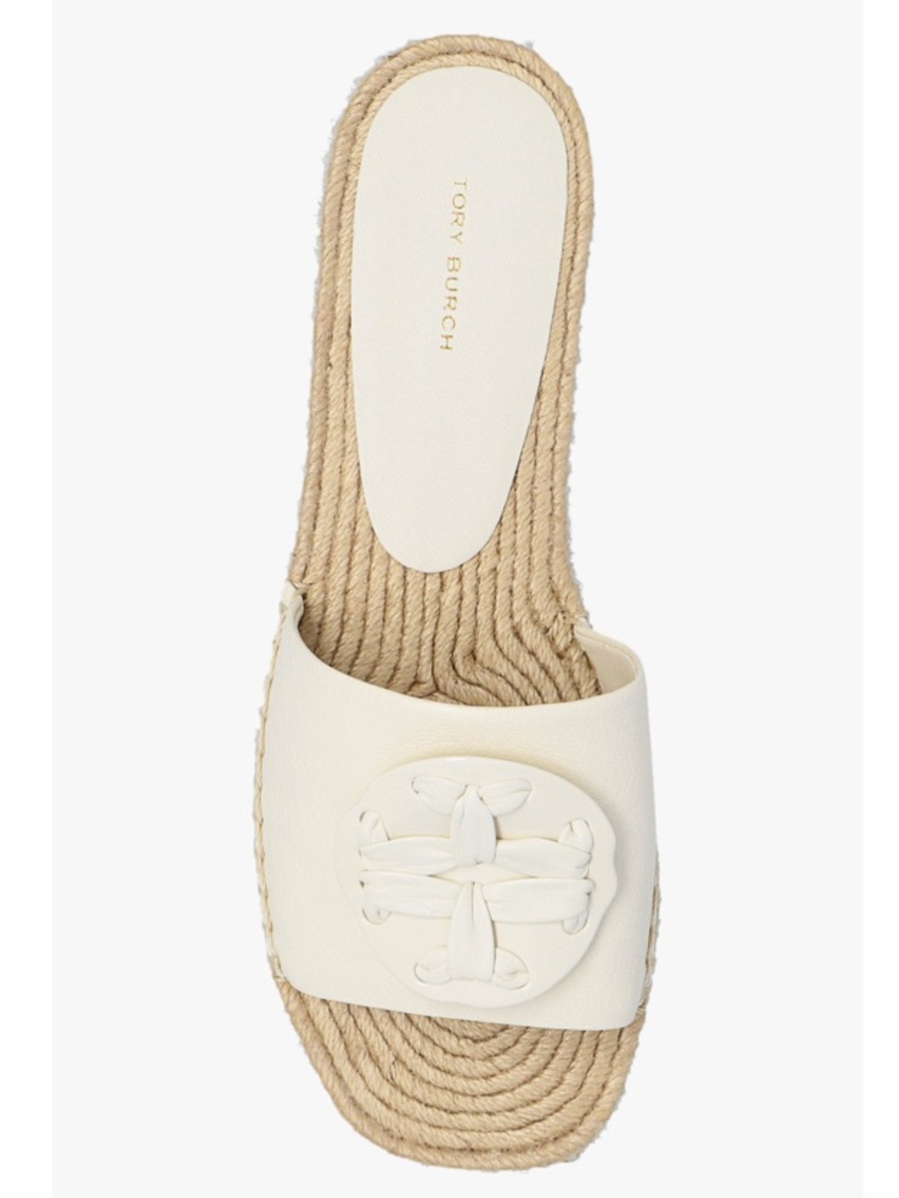 TORY BURCH Sandals NEW Double T Espadrille Slides Size 8 - Picture 8 of 8